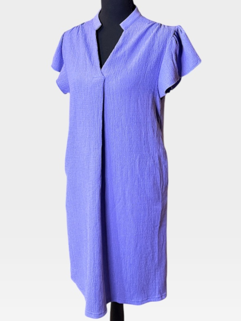 Grace and Emma NWT Nicole dress Flutter-Sleeve V-Neck Chemise Size XS
